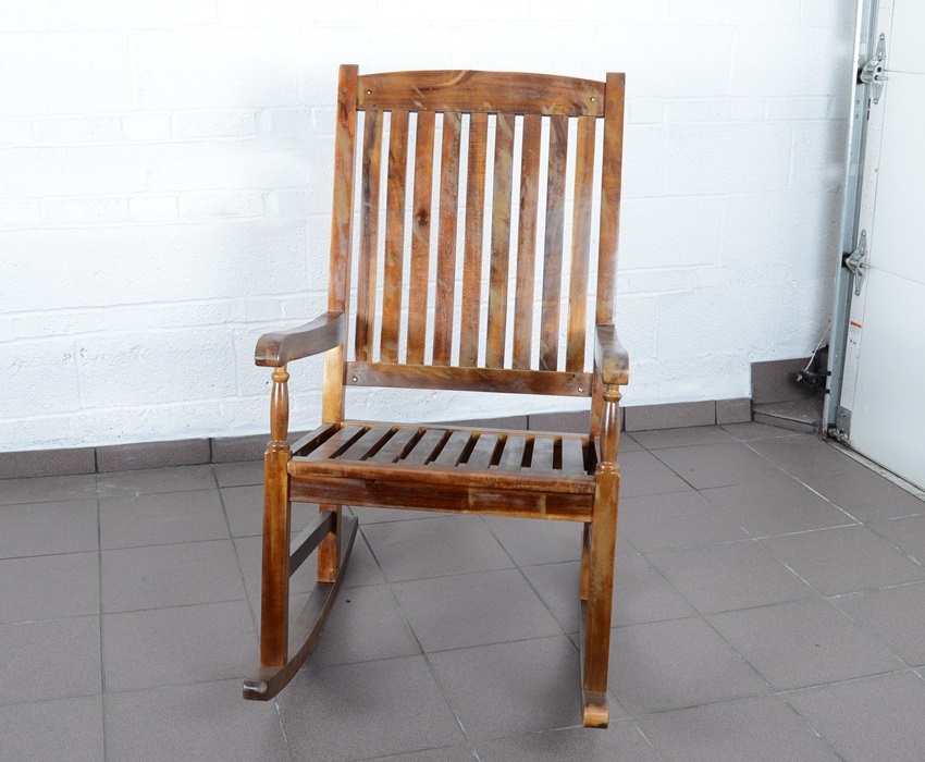 Outdoor Teak Wood Rocker EBTH